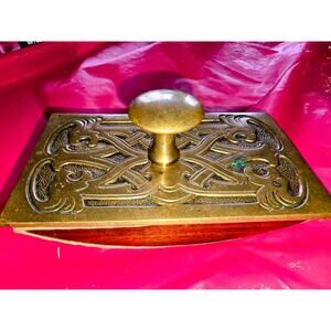 Antique  "Zodiac" Bronze Doré Rocker Blotter, Circa 1910.